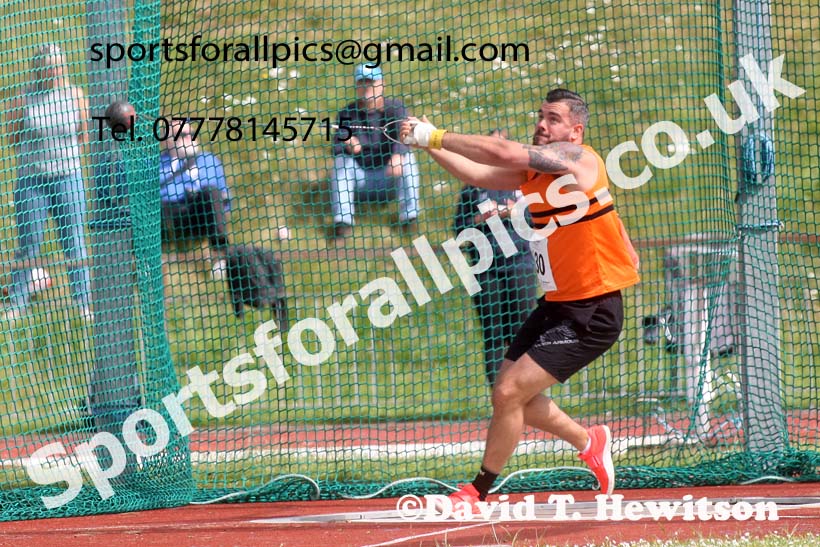 Senior mens hammer, 2022 Northern Senior and Under-20 Champs., Wavertree Athletics Centre, Liverpool. Photo: David T. Hewitson/Sports for All Pics